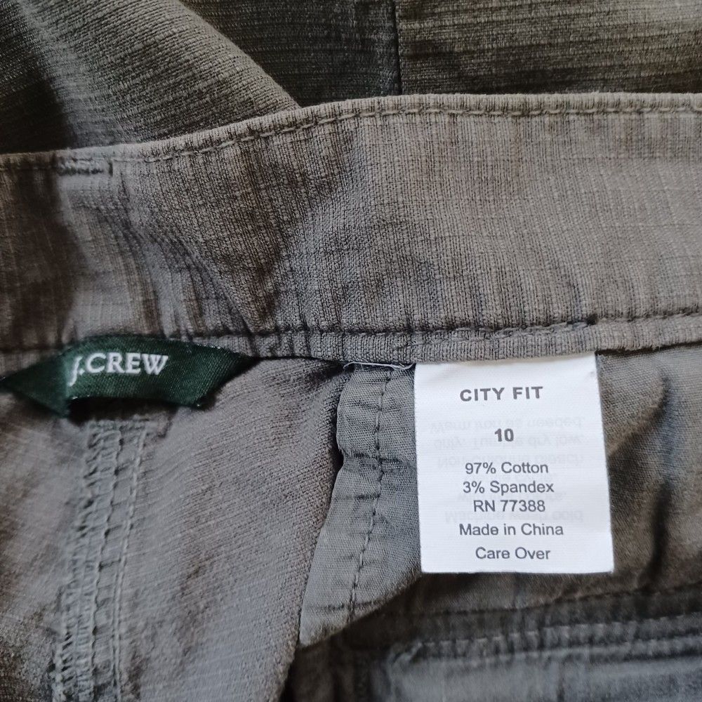 J Crew Cargo Pants Sz‎ 10 City Fit Ankle Skinny Utility Green Womens 37437 - Picture 9 of 9